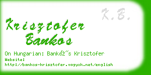 krisztofer bankos business card